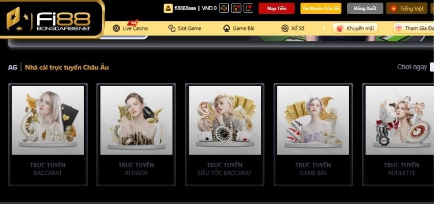 Casino Fi88 mang đến cho người chơi một không gian giải trí như một sòng bạc thu nhỏ